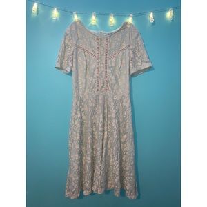 Mint Green Lace Midi Dress